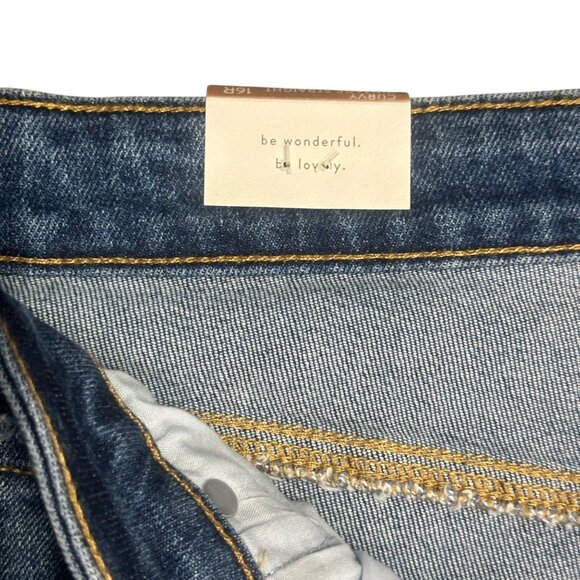 Wonderly  Womens 16R Curvy Vintage Straight Cropped Jeans High Rise Denim Slim - Picture 13 of 16